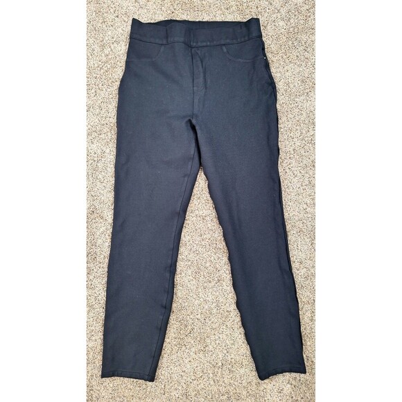 SPANKS ANKLE LEGGINGS JEGGINGS Pull-On PANTS BLACK Size Large - Picture 1 of 7